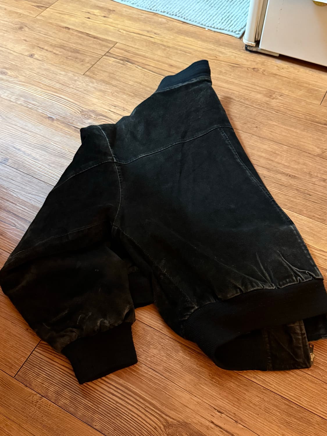 crackers 스웨이드 봄버자켓 블랙 M-L 상품이미지4