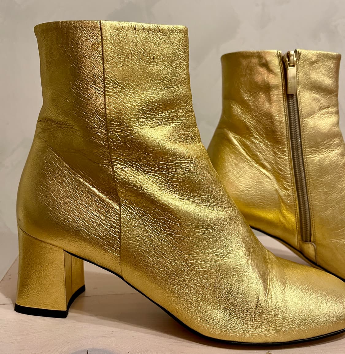 슈콤마보니 골드레더앵클 부츠 375(240) 상품이미지2