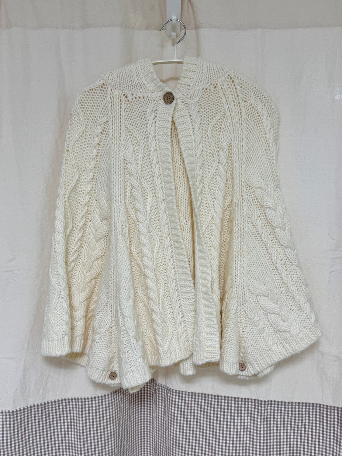 어스뮤직 니트 케이프 가디건 상품이미지1