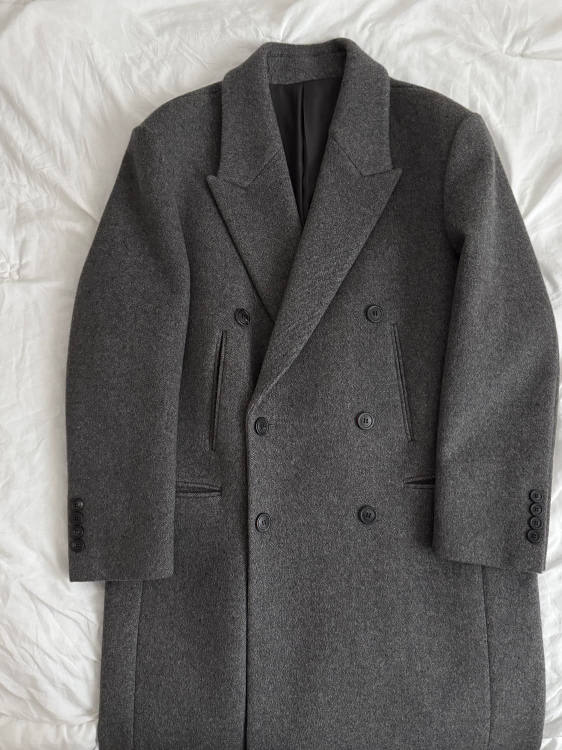 EQL 포켓 더블 브레스티드 코트 M size 상품이미지1