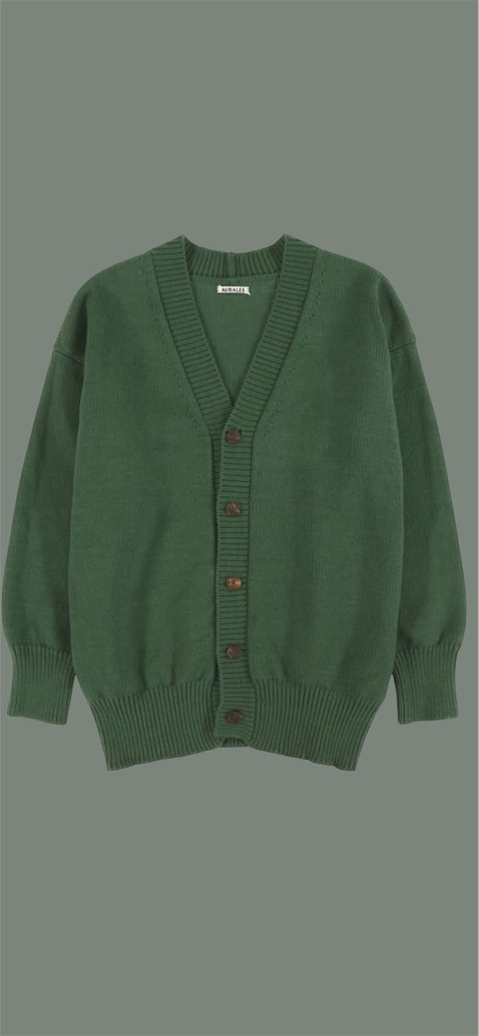 오라리 AURALEE 그린 가디건  4 상품이미지4