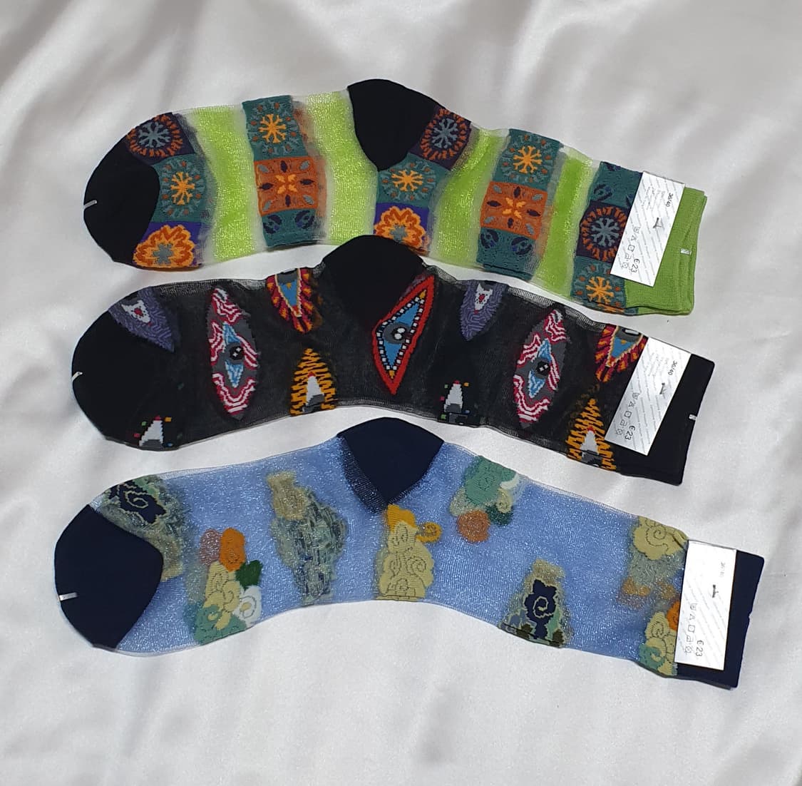 그린 블루 블랙 CONNISTINE MUSEUM 코니스틴 뮤지엄 양말  상품이미지5