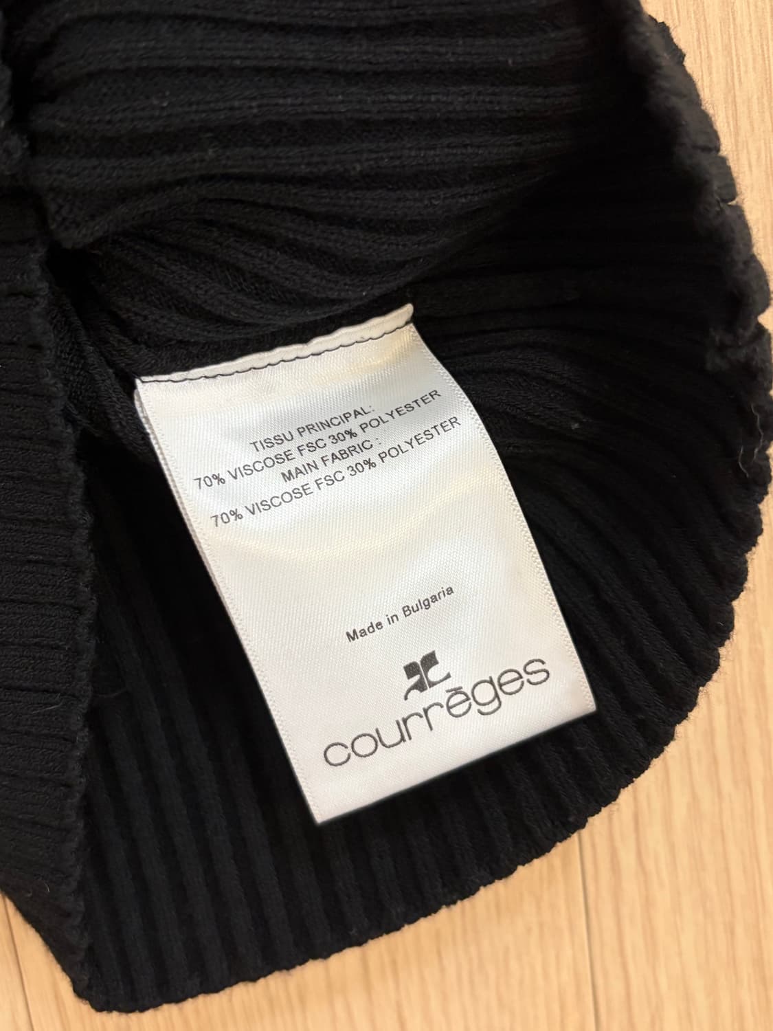 꾸레쥬 반팔 니트 반하이넥 상품이미지3