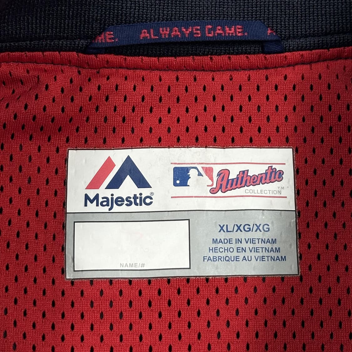 마제스틱 MLB 애틀란타 우븐 웜업 블랙 실측2XL 상품이미지7