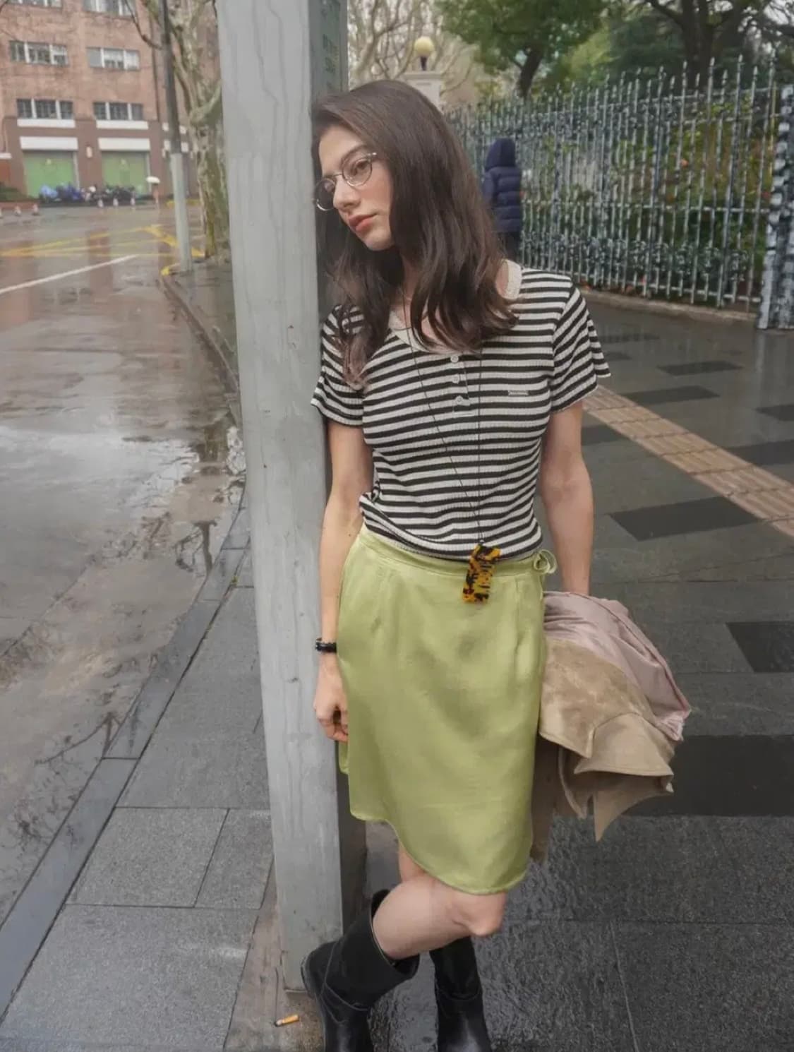 무드에디션 90‘s julia sk올리브 그린 상품이미지2