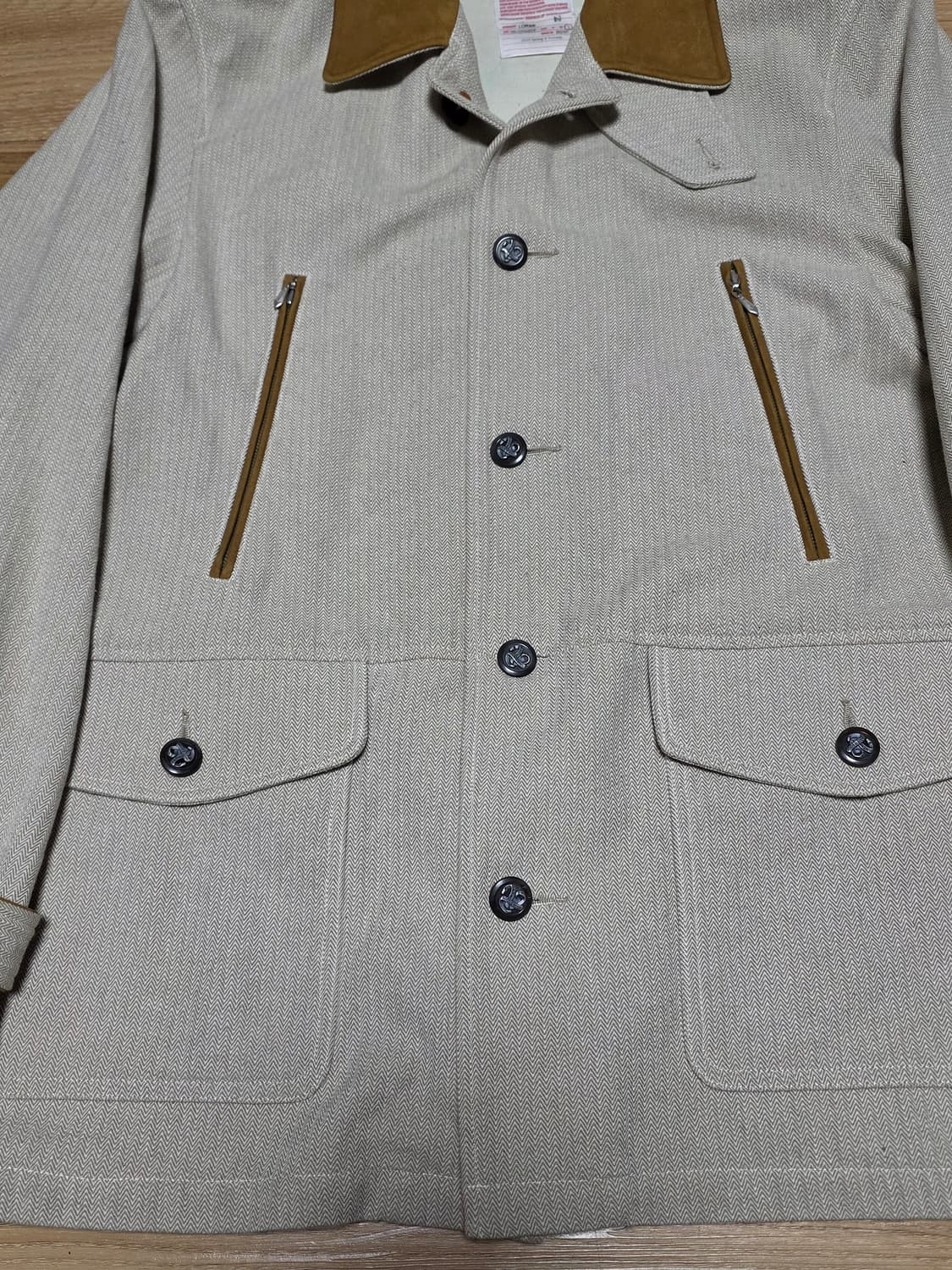 L size택포110만)25ss나이스네스 LORAN 헤링본 헌팅자켓 상품이미지5