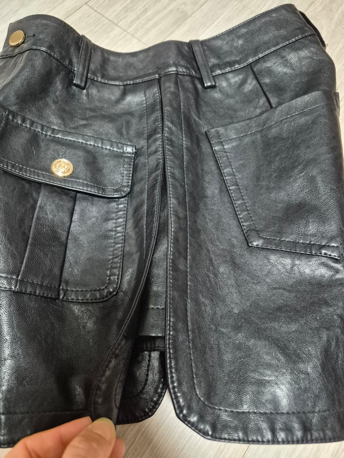 레더 반바지 숏팬츠 가죽반바지 24~25추천 상품이미지3