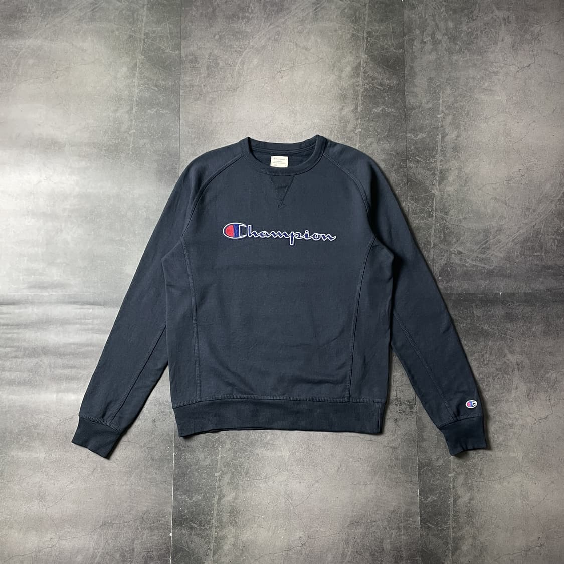 CHAMPION 챔피온 빈티지 네이비 기모 맨투맨 A00561 상품이미지1