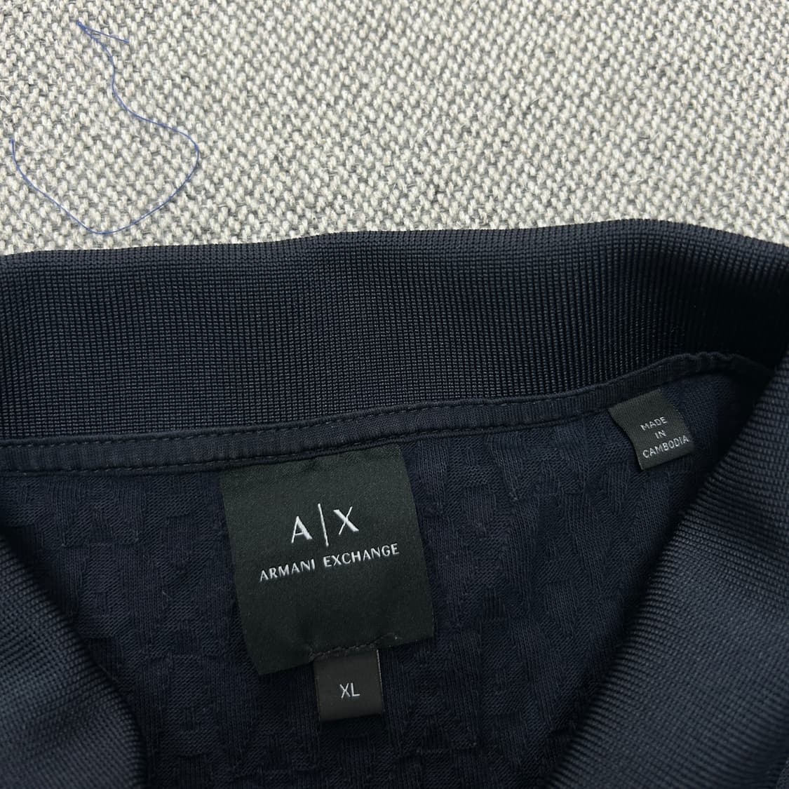 아르마니 QR라벨 멀티패턴 네이비 카라티(XL) 상품이미지2