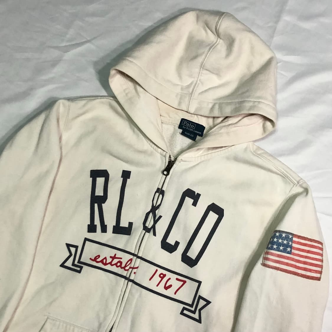 폴로 랄프로렌 성조기 후드집업 상품이미지1