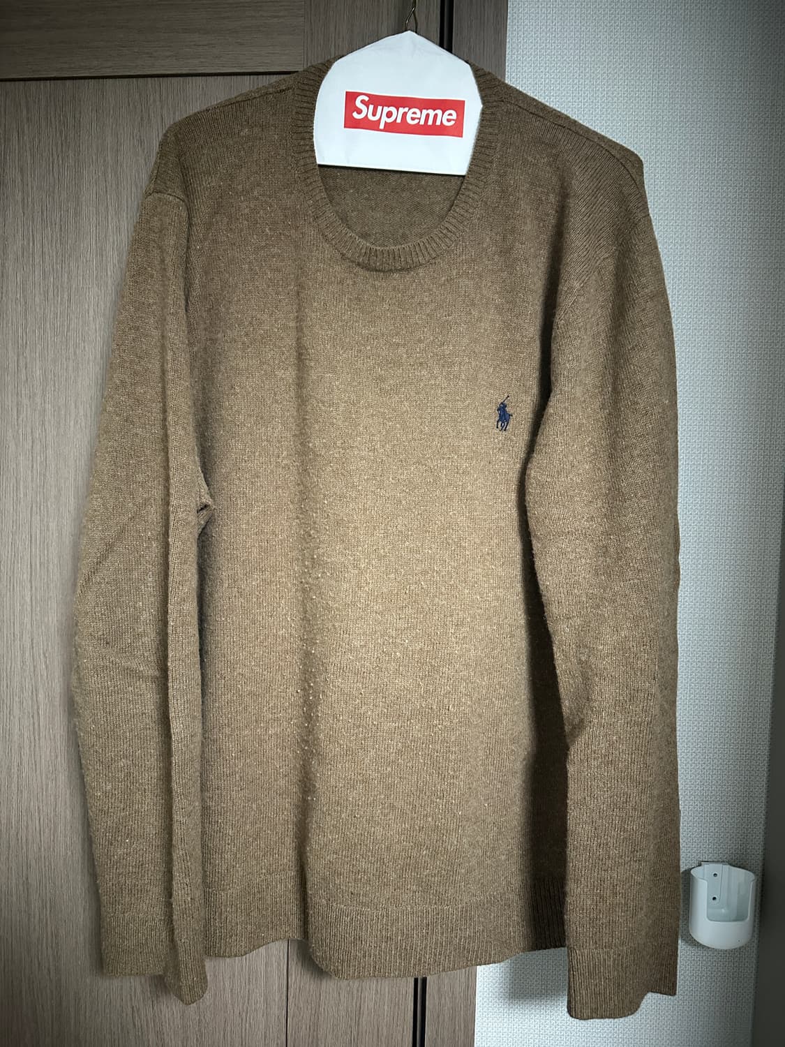 xl 폴로 울 니트 브라운 상품이미지1