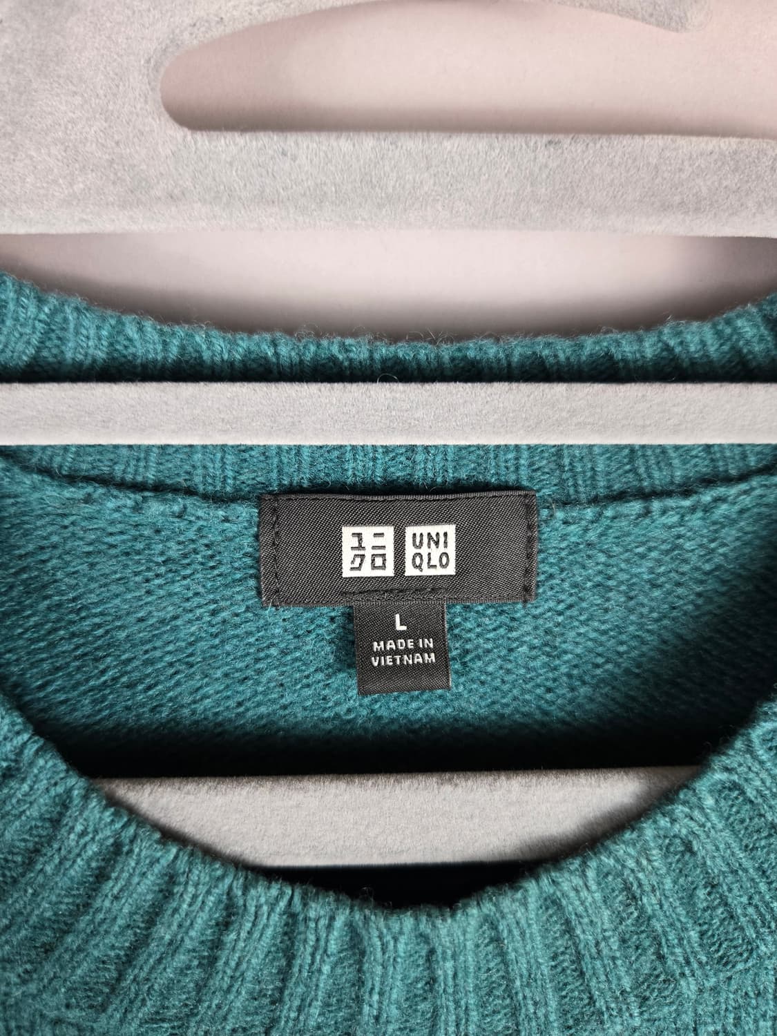 [무료배송]유니클로 L 남성 울100 모100 라운드넥 니트 스웨터 상품이미지8