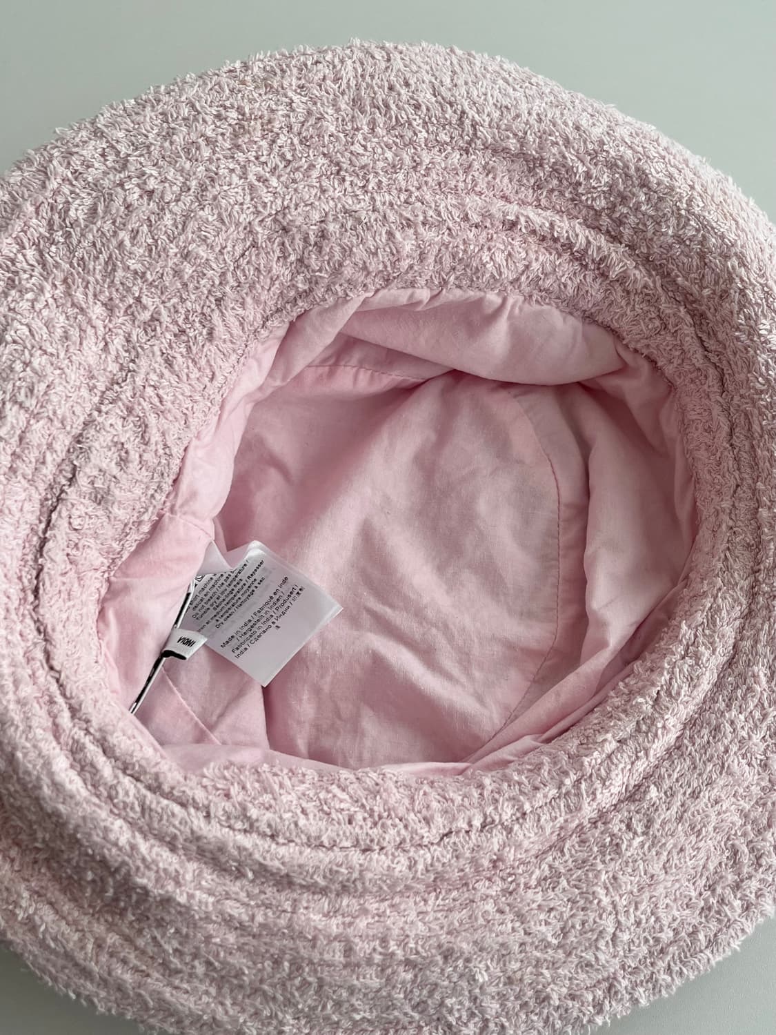 M/L) 가니 GANNI 로고 자수 테리 버킷햇 핑크 상품이미지5