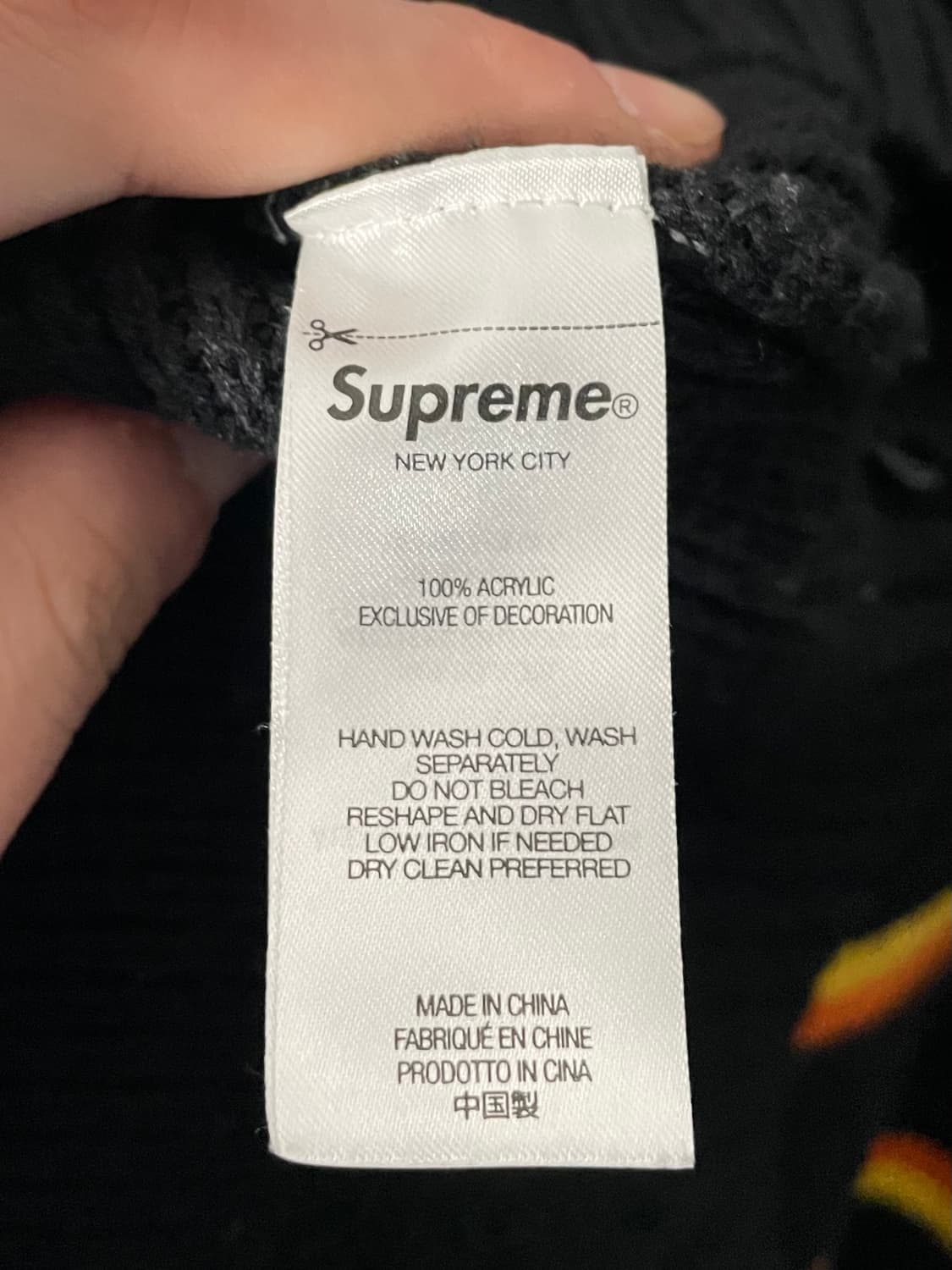 23FW 슈프림 체스트 스트라이프 블랙 니트 (on.379)  상품이미지7