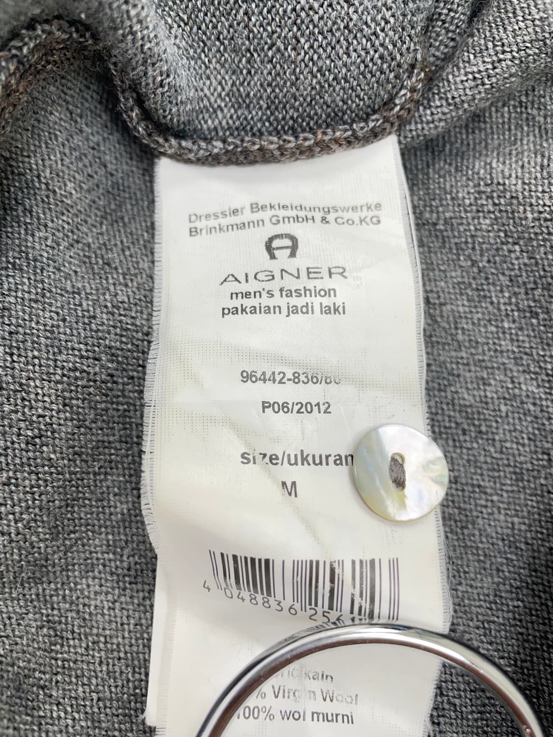 아이그너 브라운 버진울 100% 클래식 가디건 상품이미지5