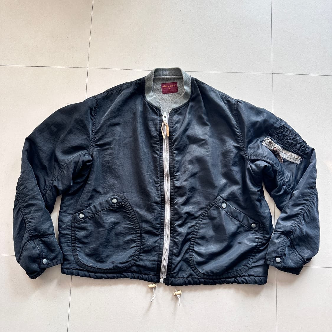 80s 데자토 Dezert+ 레드라벨 나일론 블루종 MA-1 자켓 상품이미지1