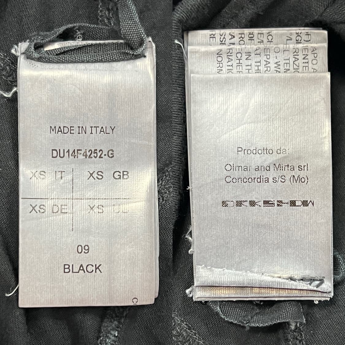 릭오웬스 14FW 다크쉐도우 우븐 티셔츠 블랙 상품이미지8