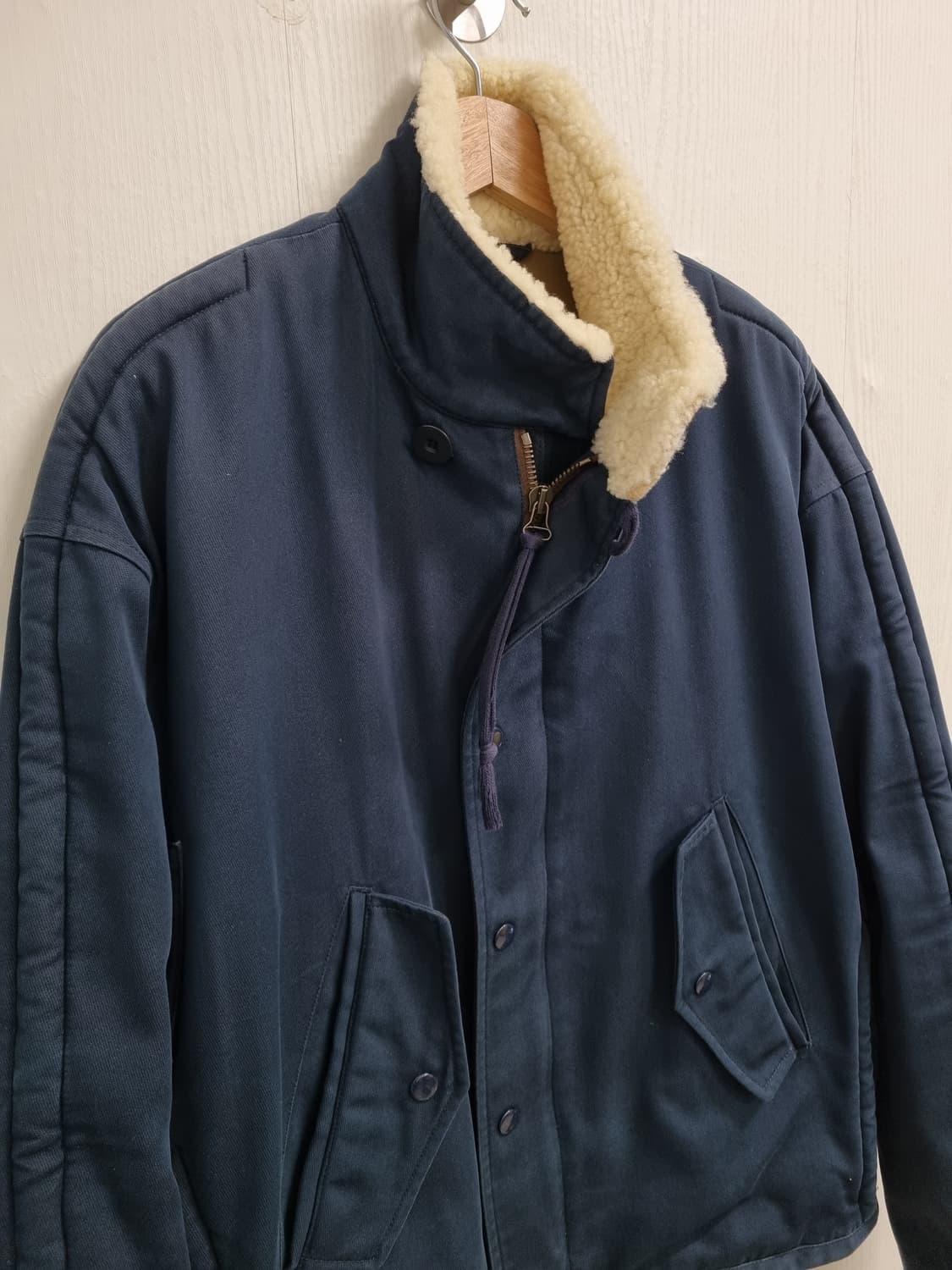 A.P.C. KANYE 네이비 셰르파 칼라 봄버 자켓 S 상품이미지3