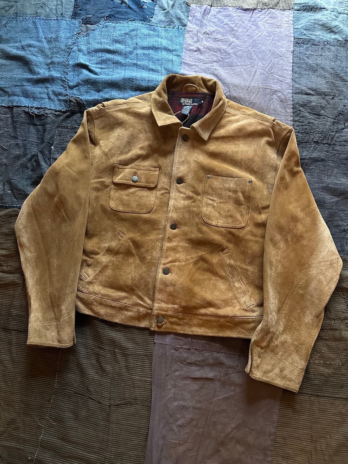 90s 빈티지 폴로 랄프로렌 덩가리 스웨이드 자켓 rrl 상품이미지2