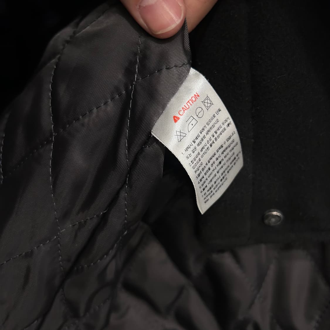 제멋 스냅버튼 시보리 울 이너퀼팅 미니멀 자켓 상품이미지4