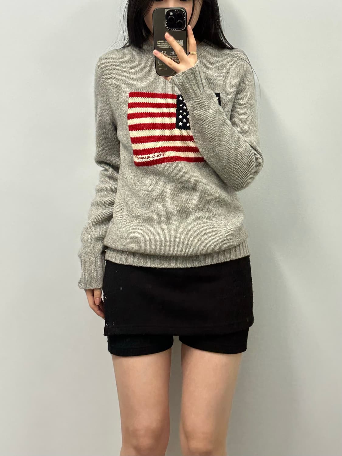 폴로 진스 성조기 그레이 니트 상품이미지1