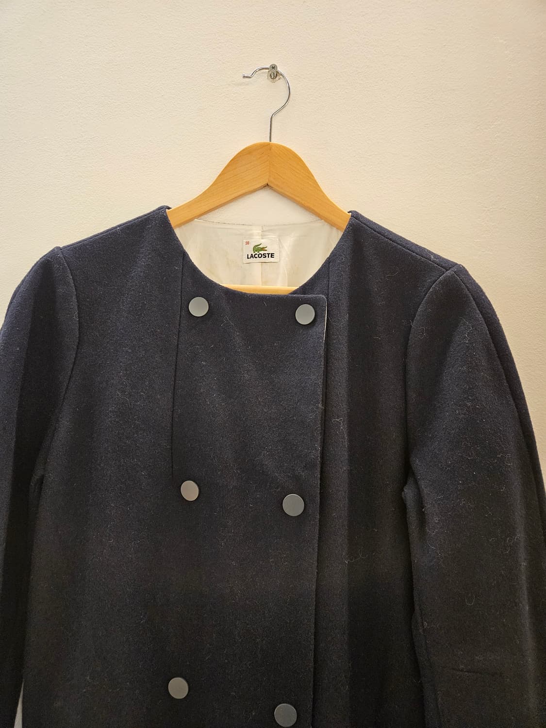 라코스테 네이비 울더블 코트 38 상품이미지2