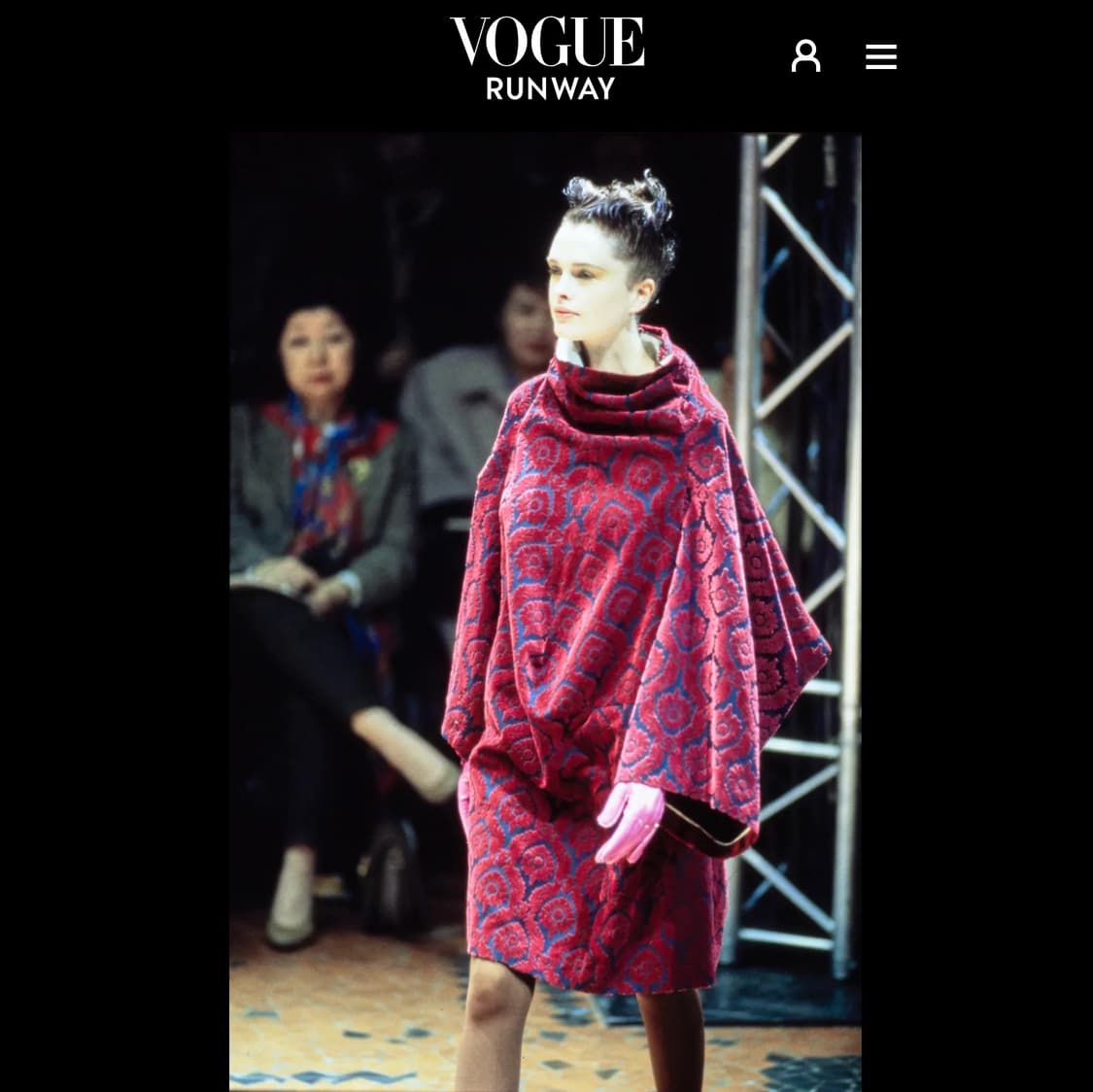 꼼데가르송 빈티지 AD1996 컬렉션 벨루아 원피스 쇼피스 상품이미지1