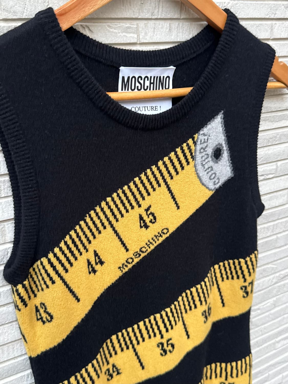 모스키노 테이프 그래픽 니트 원피스 상품이미지2