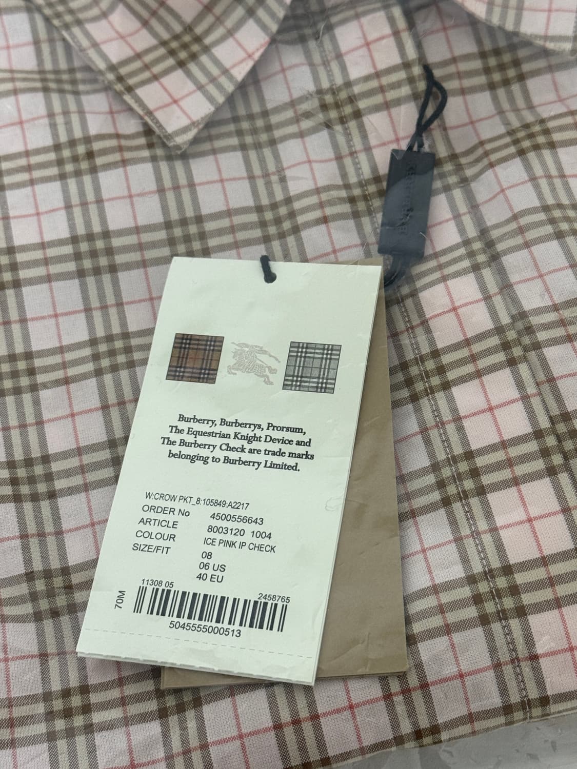 버버리 체크 셔츠 완전 새상품 상품이미지3