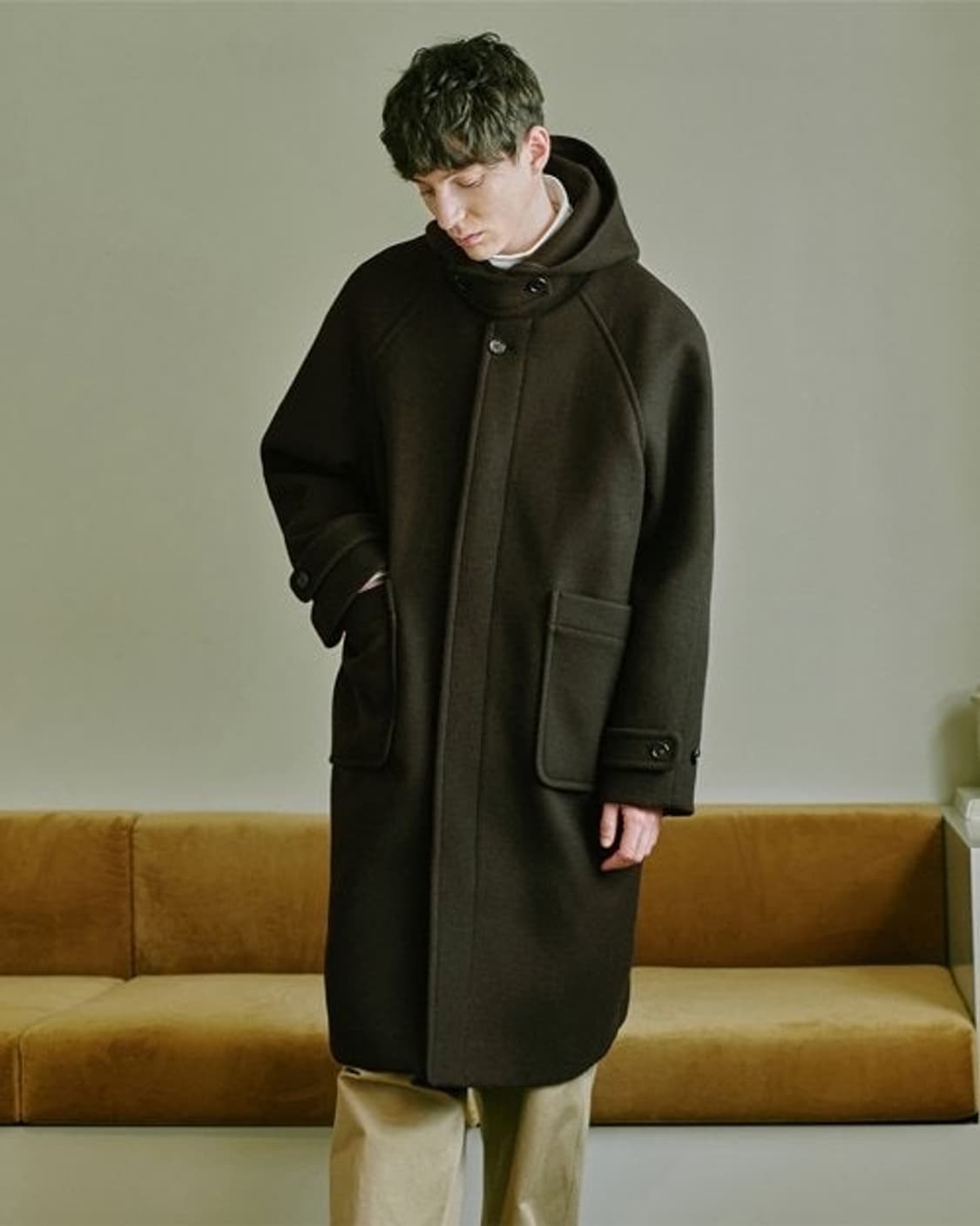 노드아카이브 캐시미어 후드 코트 1사이즈 브라운  상품이미지10