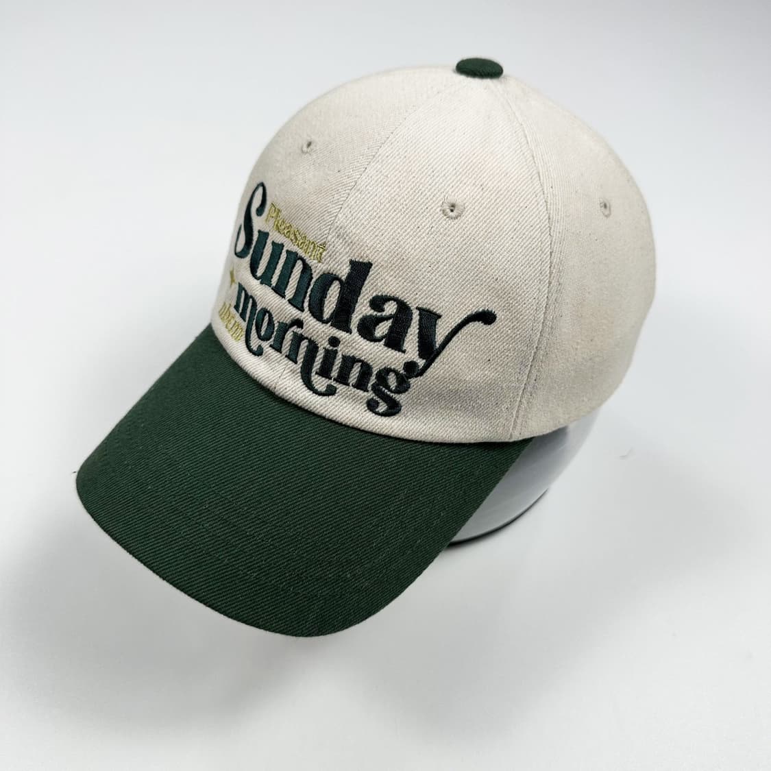 VTG 빈티지 아이보리 투톤 볼캡 모자 상품이미지1