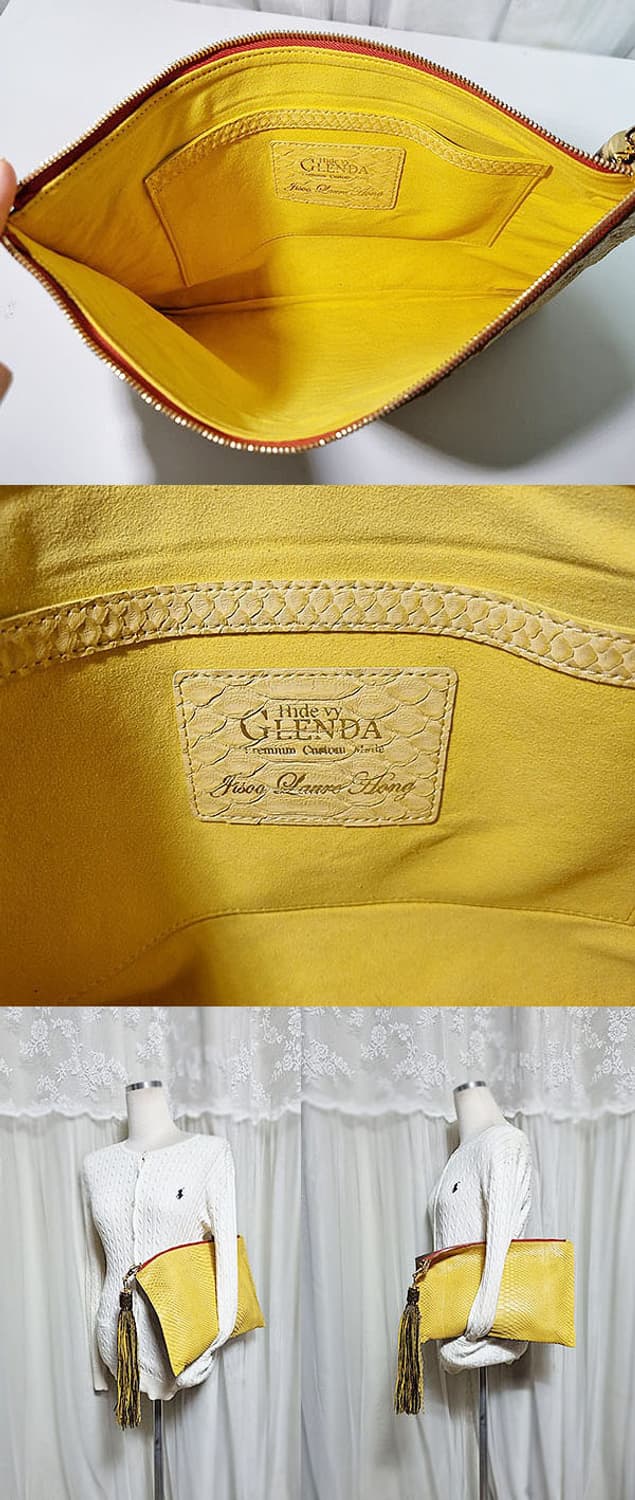 글렌다블룸 파이톤 클러치 상품이미지4