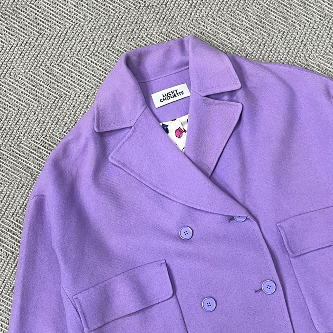 럭키슈에뜨 모직 더블 반코트 v0653  상품이미지3