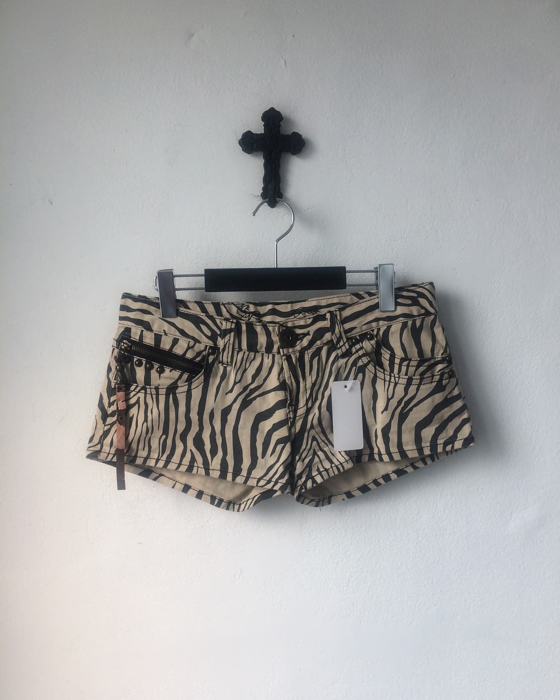 Stud point zebra pattern micro pants 상품이미지1
