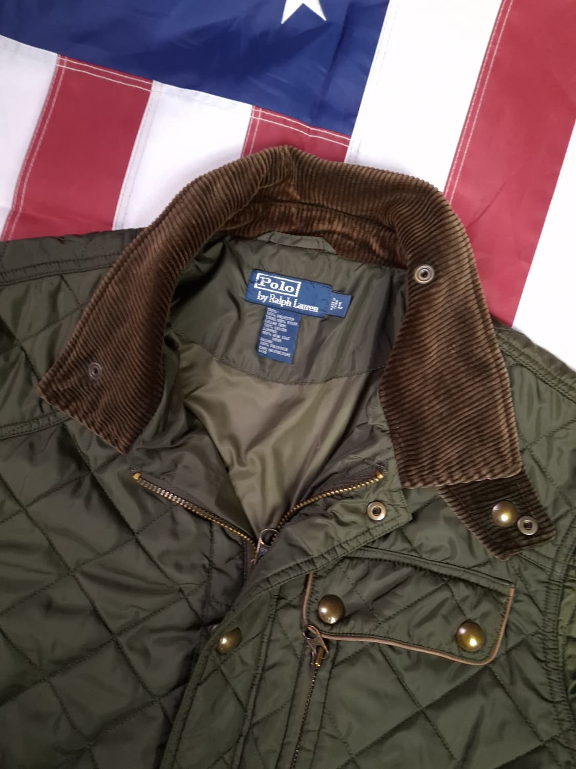 새제품급 오리지날 랄프로렌폴로 퀼팅 자켓 상품이미지3