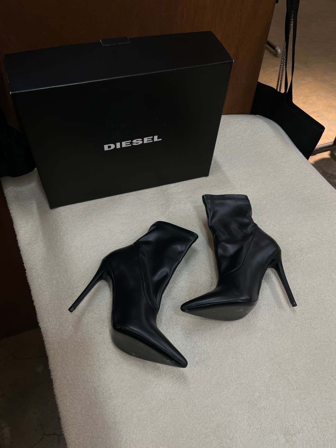 (데드스탁)DEISEL 디젤 부츠 힐 블랙 상품이미지10