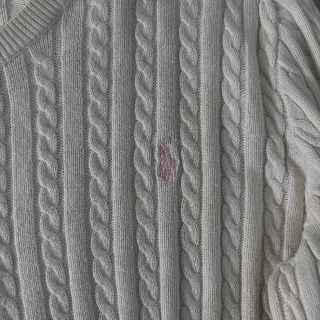 W 95 폴로랄프로렌 스몰포니 꽈배기 가디건  상품이미지4