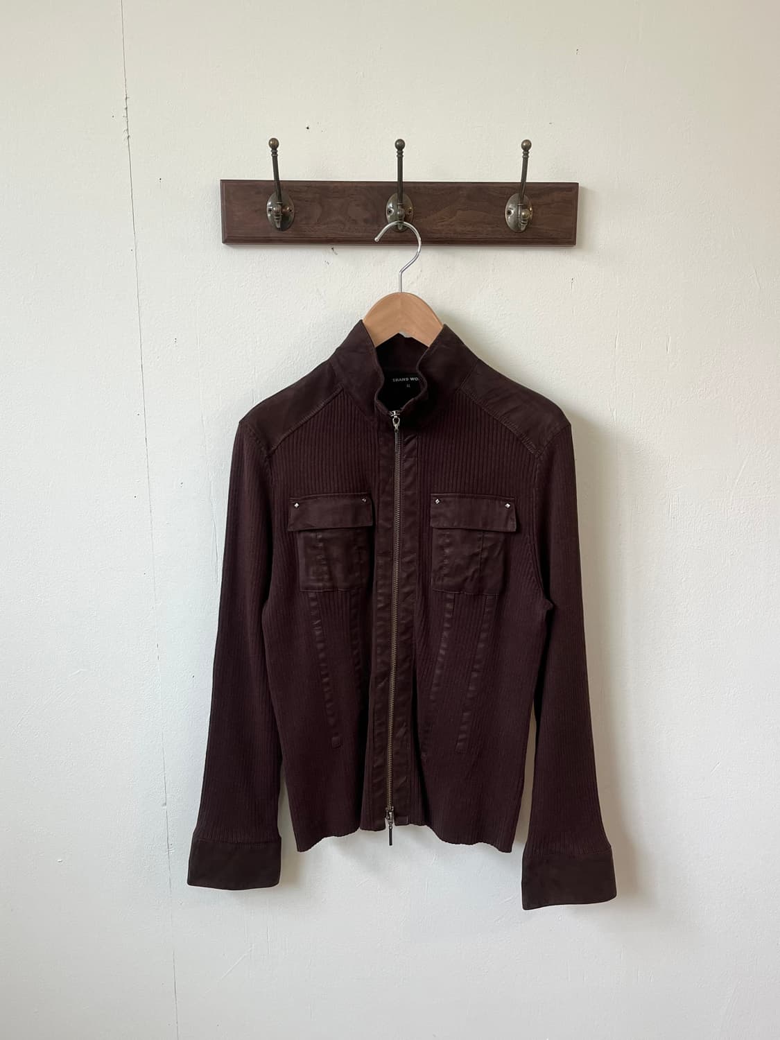 TRANS WORK 2-way 스웨이드 집업 상품이미지2