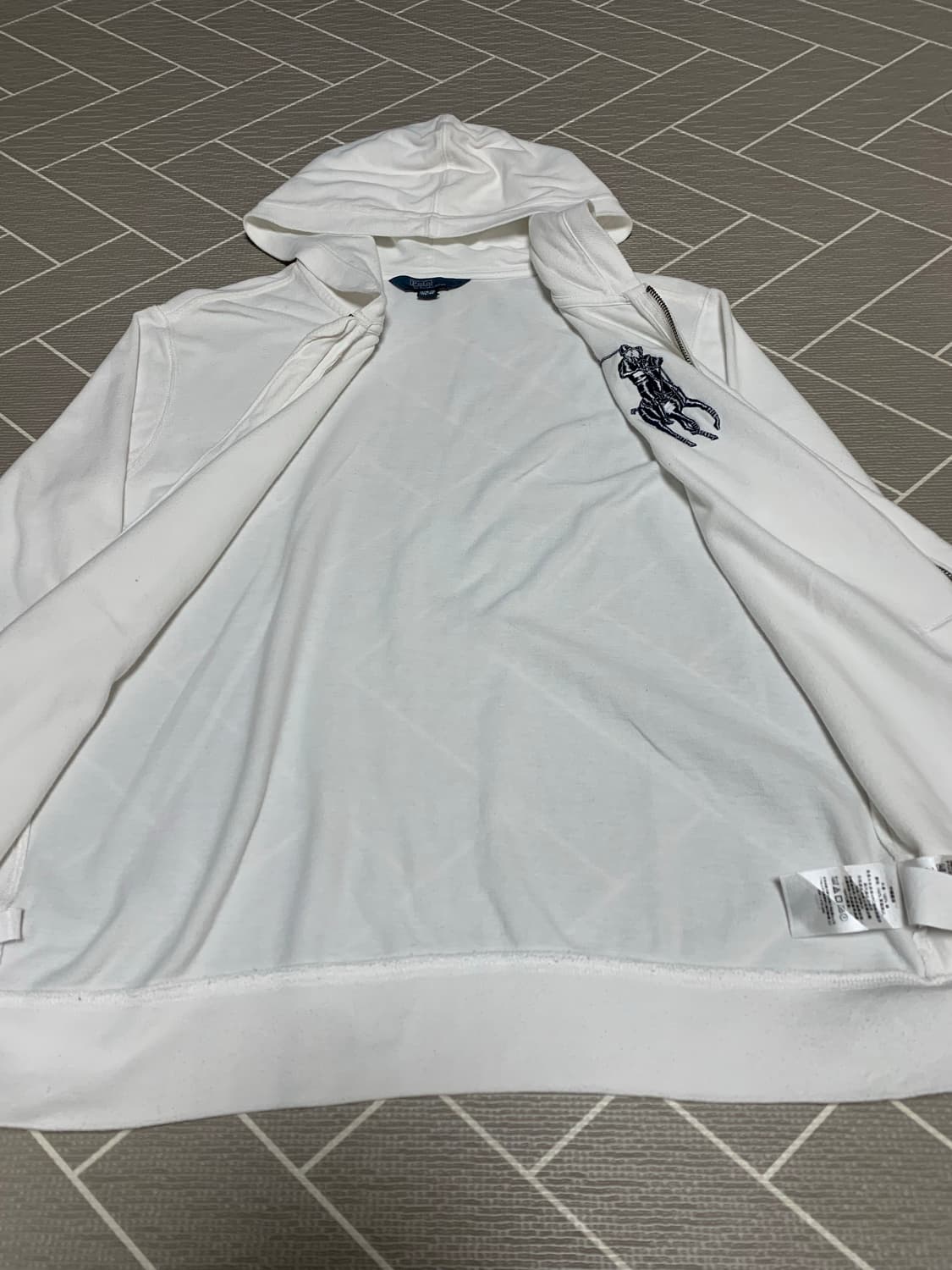 폴로 빅포니 후드집업 화이트 상품이미지4