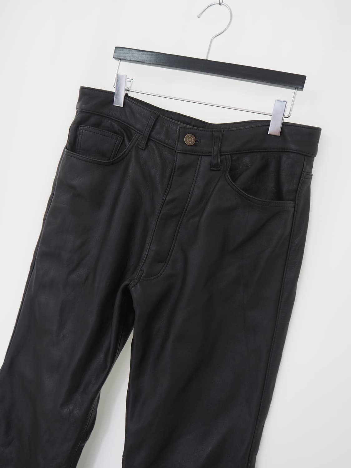 vintage leather boots cut pants 상품이미지2