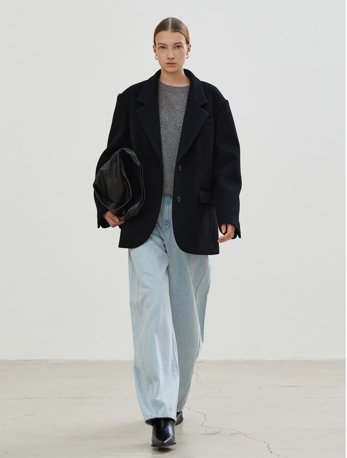 [유투버 앵두착용] 노티아 캐시미어 울자켓 블랙 상품이미지5