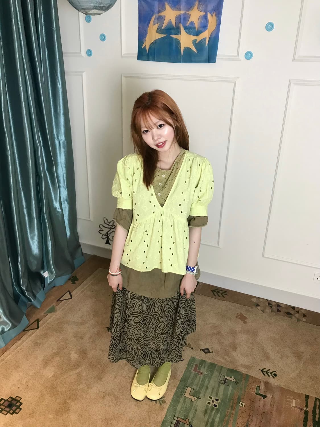 어우러지는 톡 튀는  귀여운 코디🍋 펀칭+펀칭 귀여움 두 배𖧧 상품이미지2