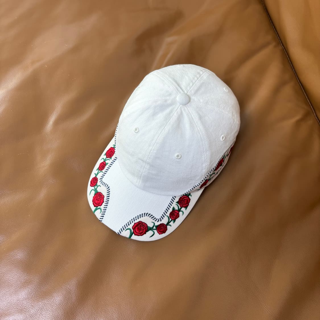 Supreme 슈프림 로즈 화이트 6패널 볼캡 모자 Roses White 상품이미지5