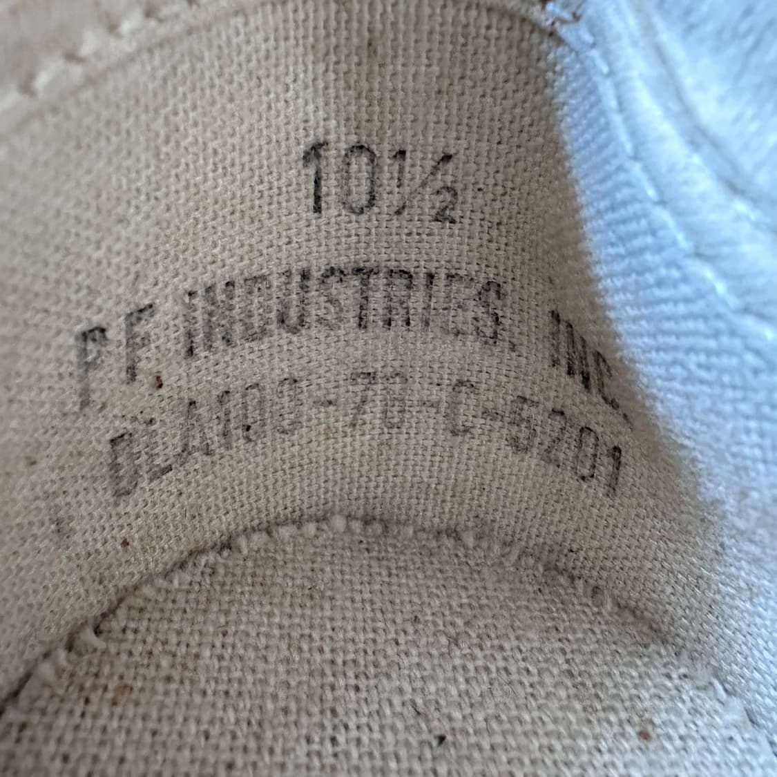 70s 미군 오리지널 단화 활동화 캔버스 운동화 PF 인더스트리 10.5 상품이미지9