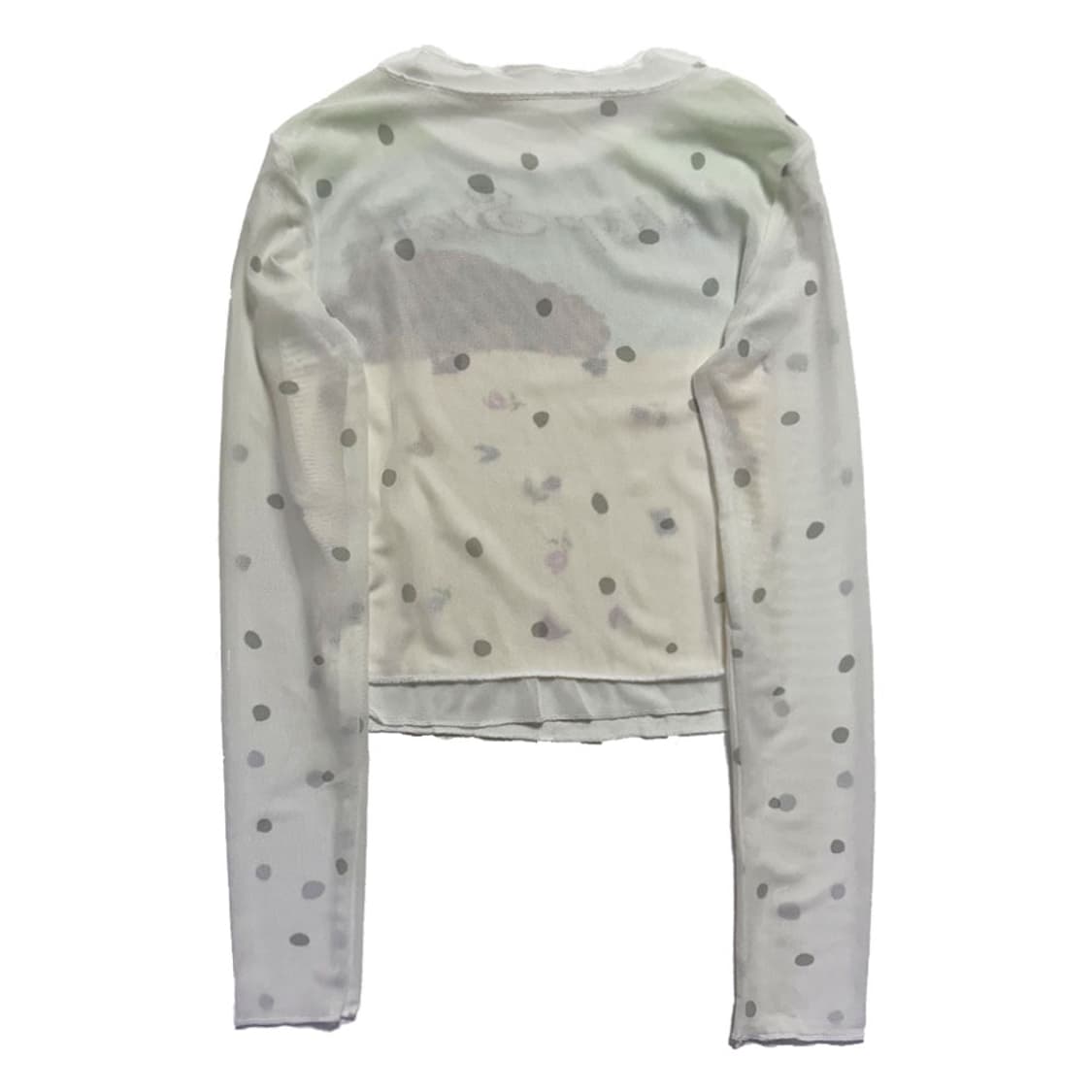 새상품 여자 쉬폰 도트 긴팔티 상품이미지3