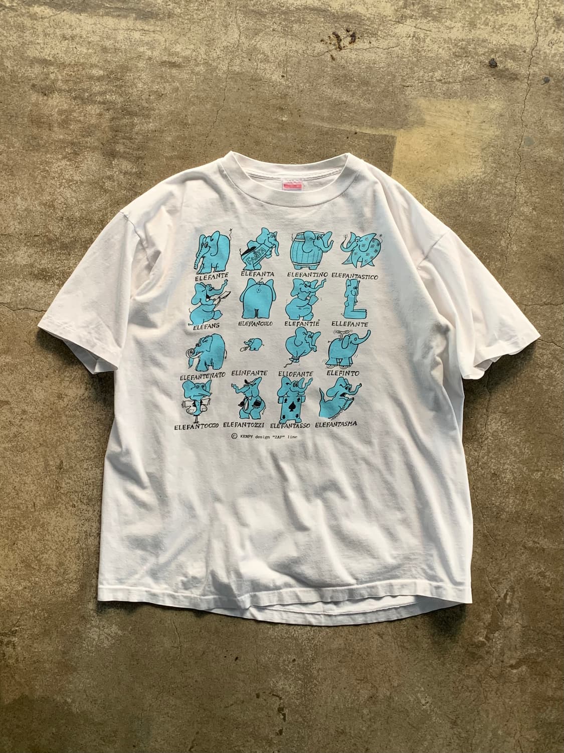 90s Elefante 프린팅 티셔츠 상품이미지1