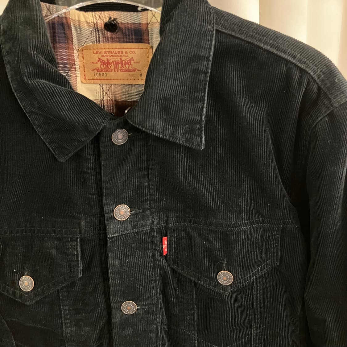 리바이스 블랙 코듀로이 트러커 자켓 M 상품이미지4
