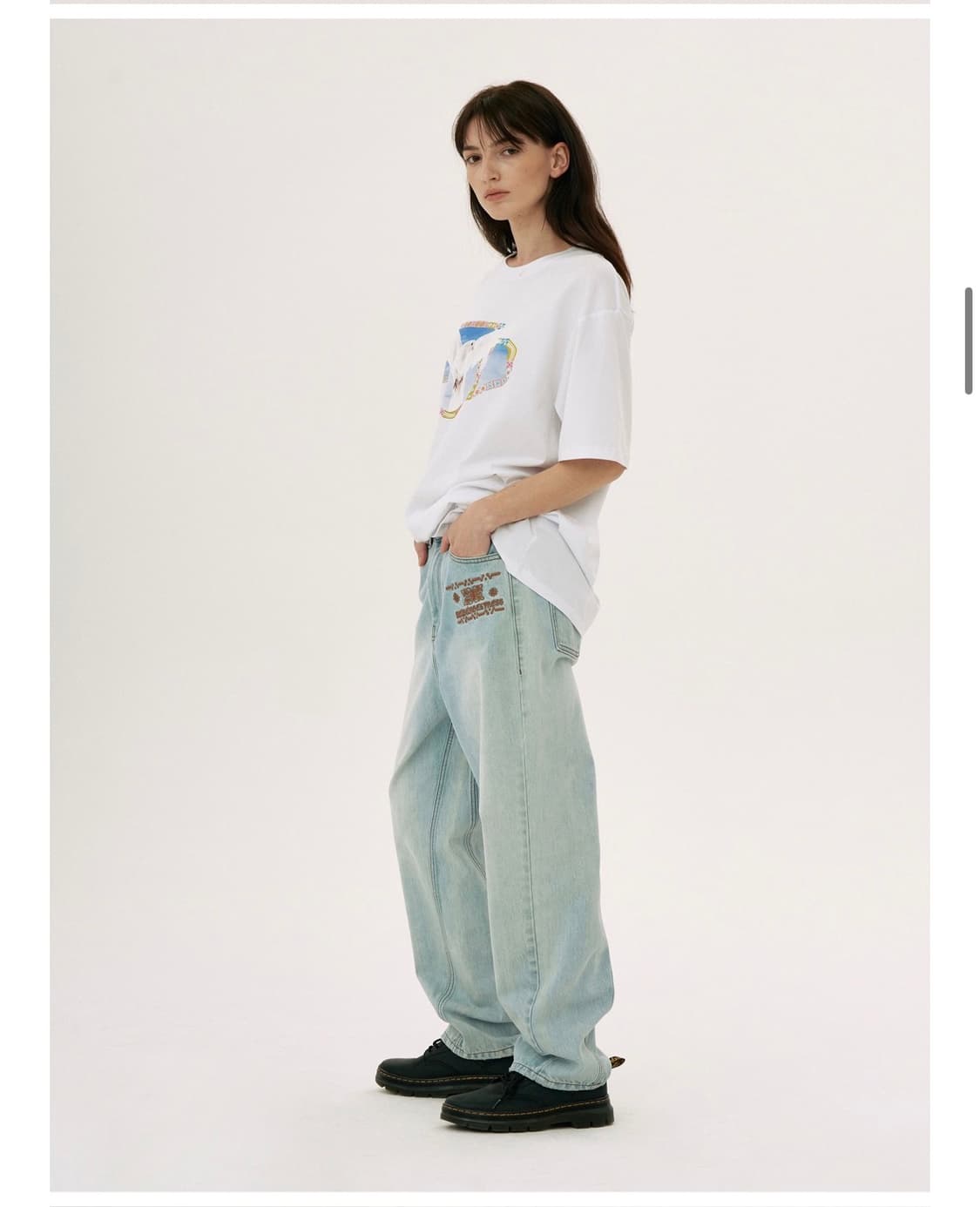 웰빙익스프레스 Embroidered Patch Jeans M 상품이미지3