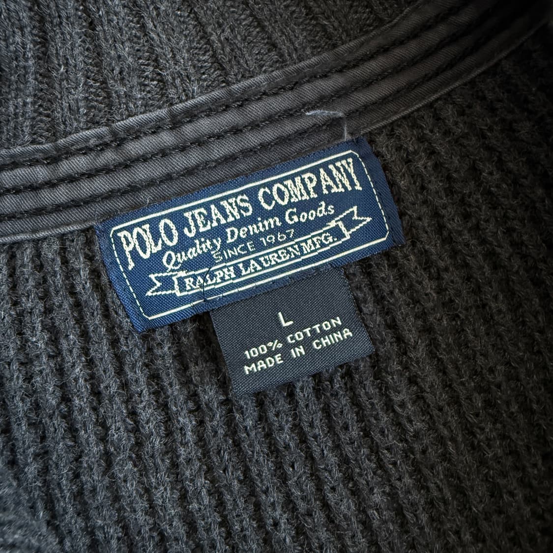 Polo  폴로 진스 컴퍼니 코튼 숄카라 버튼 니트 가디건 상품이미지6