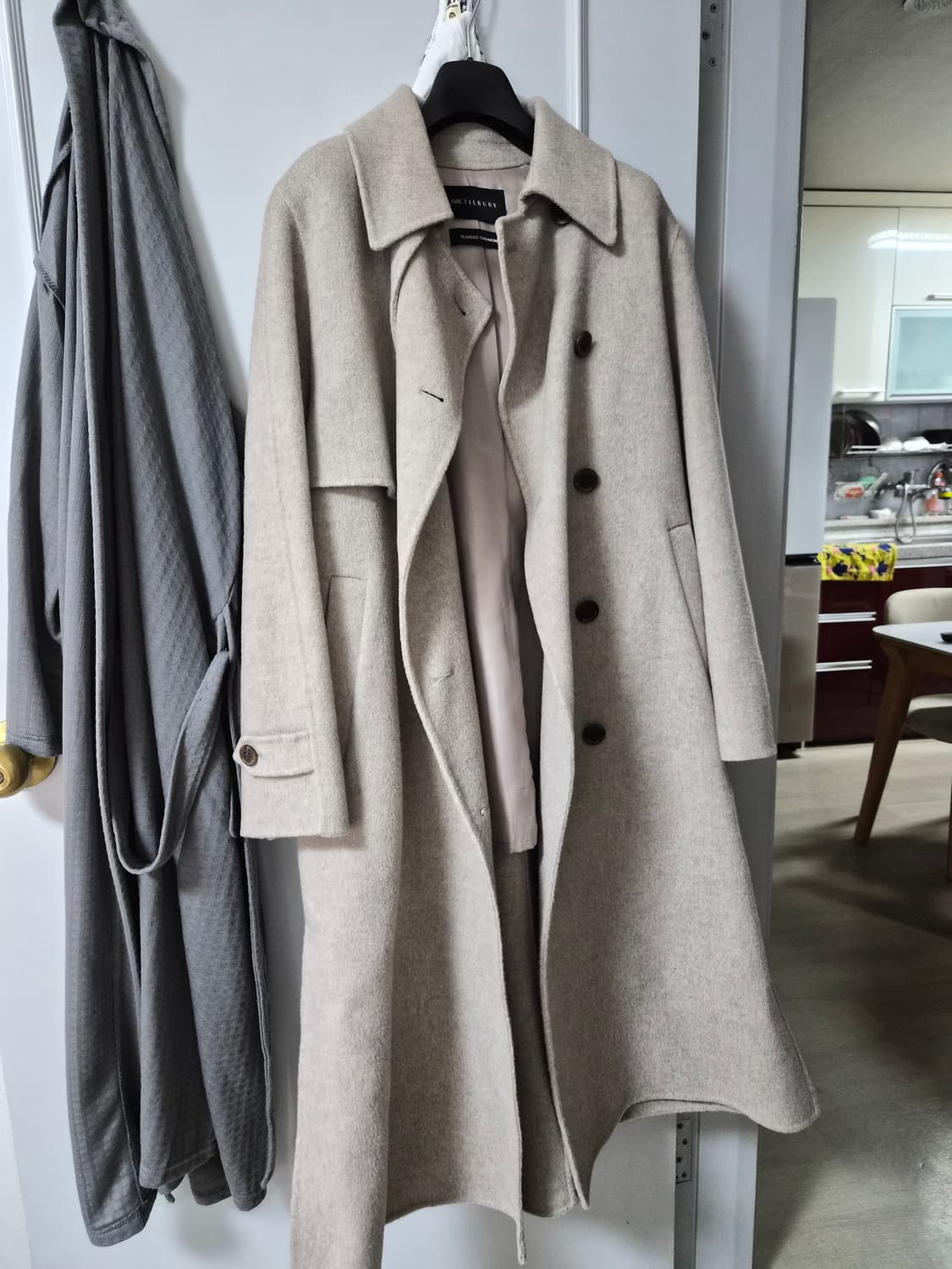 더틸버리 울 캐시미어 혼방 핸드메이드 롱코트 상품이미지3
